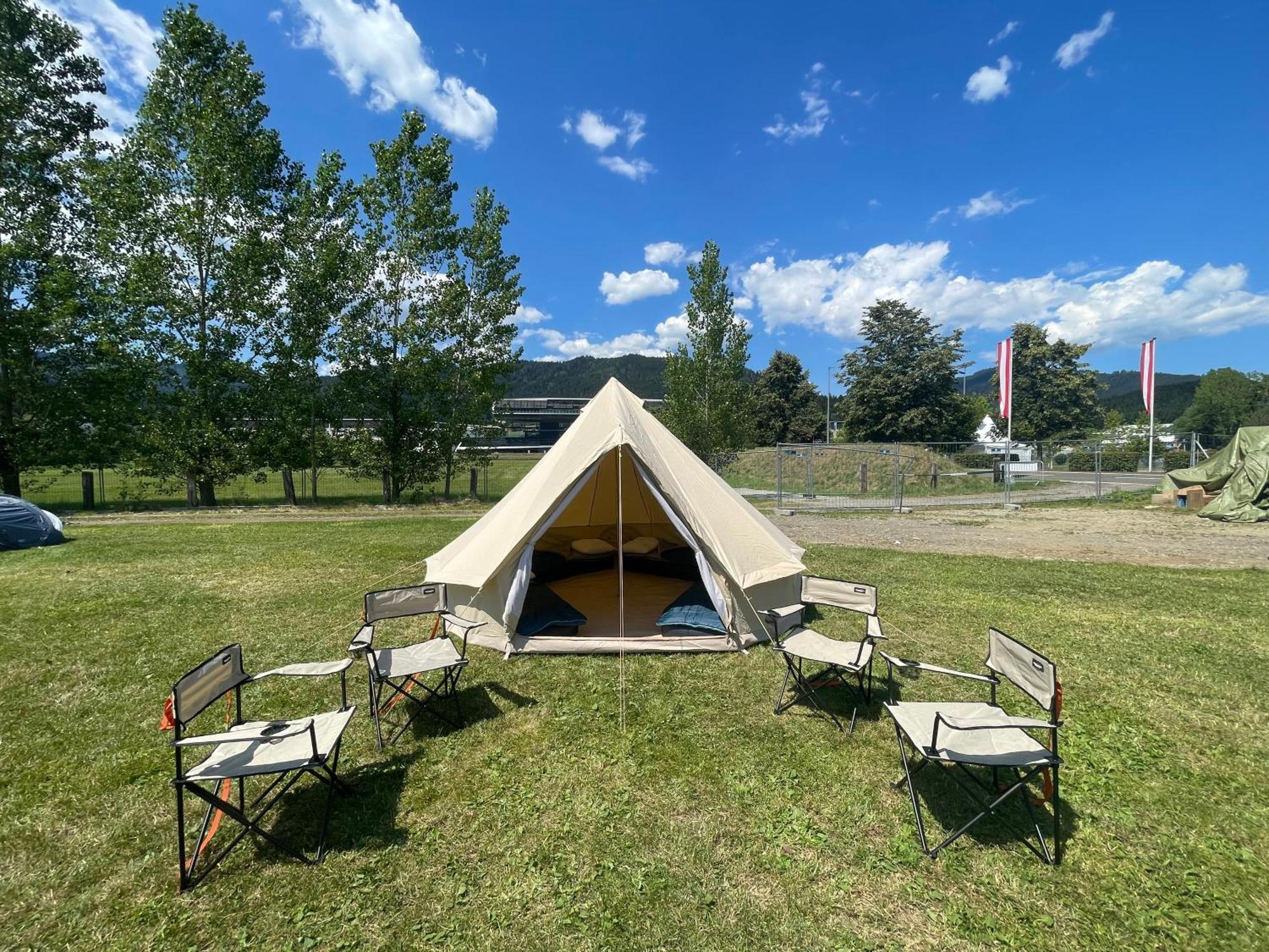 Grandprixcamp, Closest To The Red Bull Ring, Up To 4 Guests In A Tent Spielberg Bei Knittelfeld Exteriér fotografie